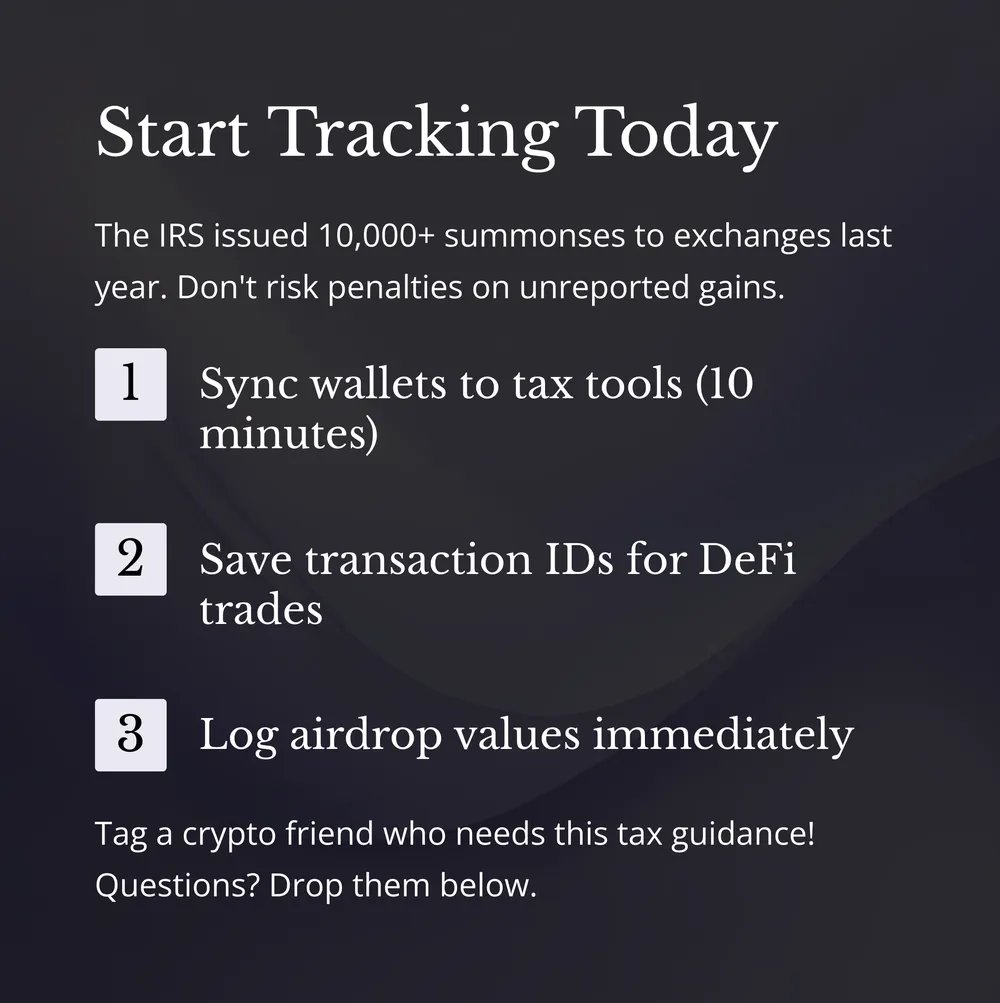 A confident individual reviewing organized crypto tax records on a desk